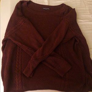 maroon knitted American Eagle sweater